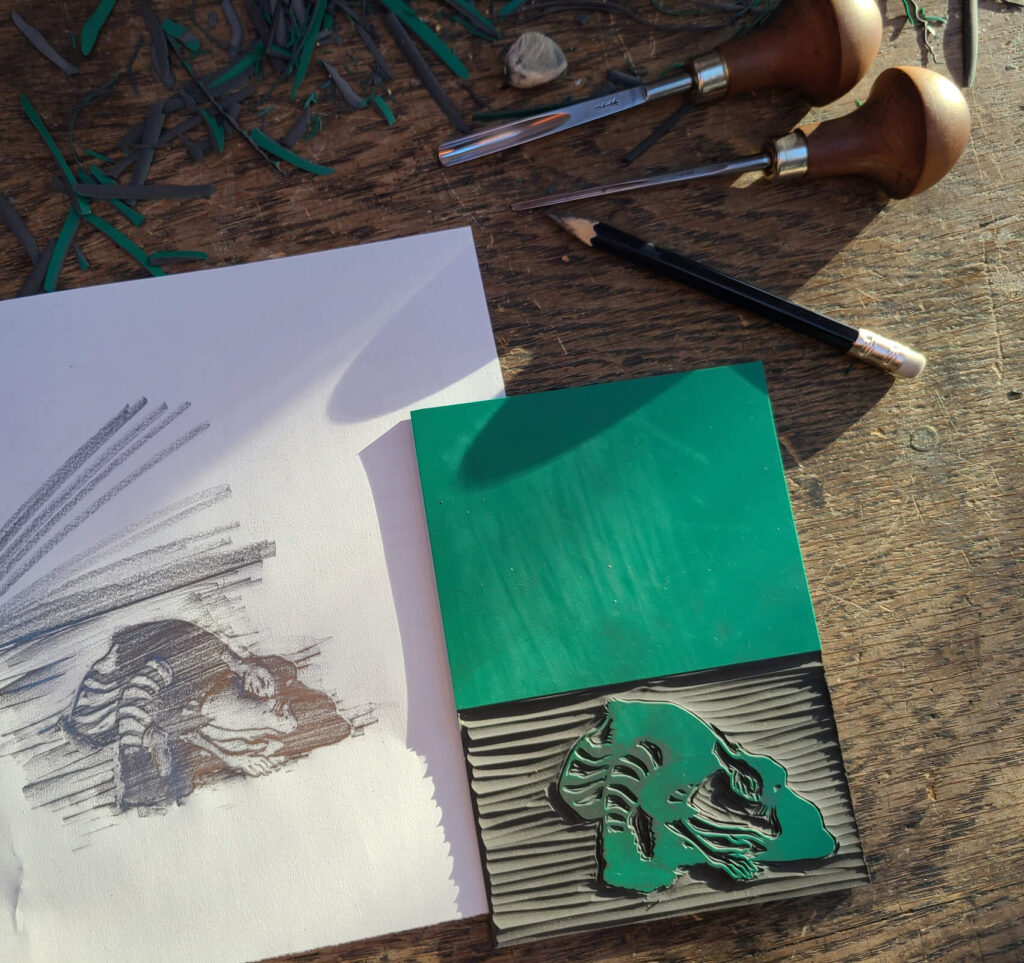 Lino cutting